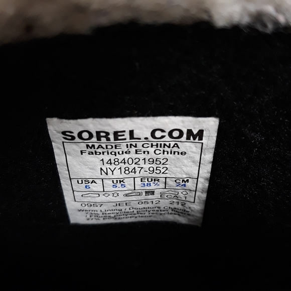 Sorel Yoot Pac Leather Snow Winter Boots Pink Snowflake - Picture 11 of 11